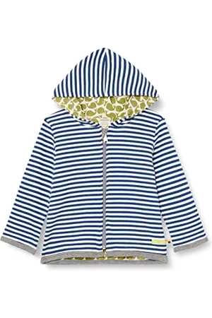 loud + proud Unisex Kinder Ringel, Gots Zertifiziert Wendejacke, , 98-104 EU