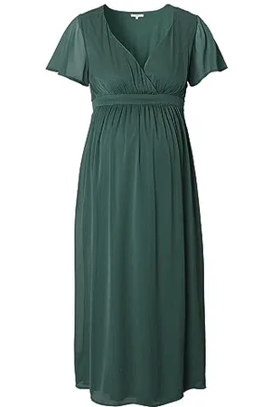 Noppies Maternity Damen Amelie Maxi Dress SS Kleid, Pine-N145, X-Large