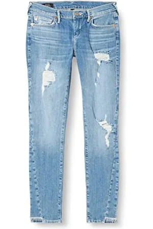 True Religion Damen Halle Triangle Jeans, Blue, Regular