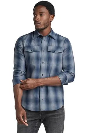 G-Star RAW Herren Marine Slim Hemd, , M