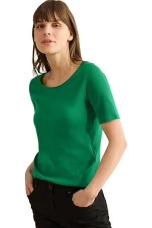 CECIL Damen B317515 T-Shirt in Unifarbe, , Small
