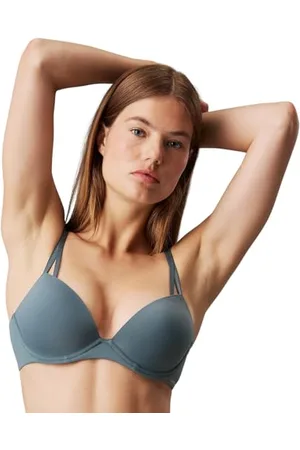 Calvin Klein Damen Demi-Cups BH Lift Stretch, Blue Performance (Grau), 80B