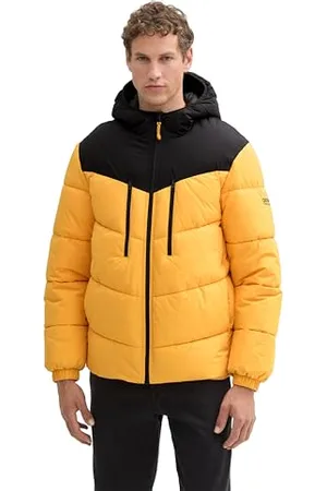 TOM TAILOR Herren 1043792 Winter Puffer-Jacke mit Kapuze, 35659-Classic Orange, XXL
