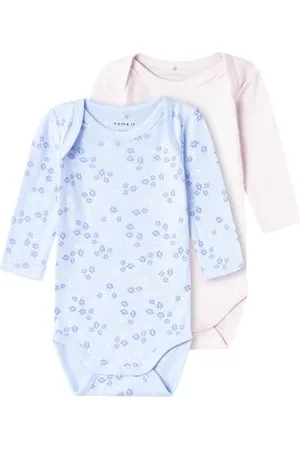 NAME IT Baby - Mädchen Nbfbody 2p Ls Flower Noos, , 62