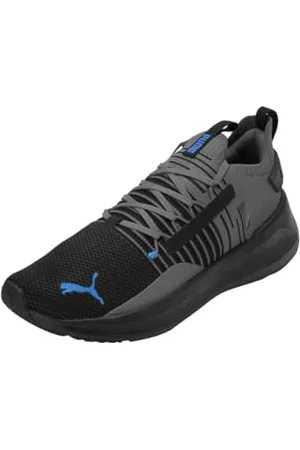 PUMA Unisex Softride Symmetry Fuzion Road Running Shoe, Black-Cool Dark Gray Team Royal, 38.5 EU