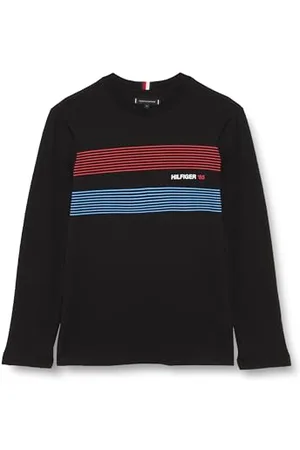 Tommy Hilfiger Herren Langarmshirt Chest Hilfiger 85 Ls Tee Baumwolle, , S