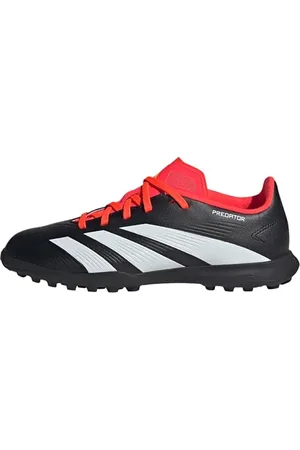 adidas Predator 24 League Turf Boots Fußballschuhe, Core Black/Cloud White/Solar Red, 37 1/3 EU