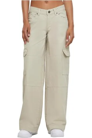 Urban classics Damen TB6113-Ladies Low Waist Cargo Denim Hose, , 33