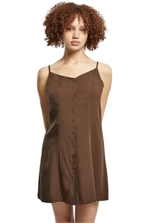 Urban classics Damen TB6019-Ladies Vicose Mini Dress Kleid, , 3XL