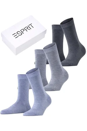 ESPRIT Damen Socken Solid Mix 3-Pack, Nachhaltige biologische Baumwolle Lyocell, 3 Paar, Mehrfarbig (Sortiment 10), 35-38