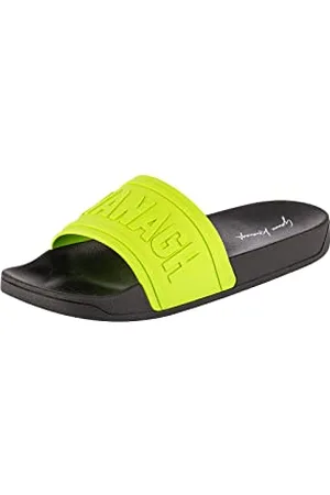 Gianni Kavanagh Damen Neon Green Kavanagh Sliders Slide Sandalen, , 39 EU