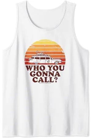 Ghostbusters Who You Gonna Call? Retro Sunset Tank Top