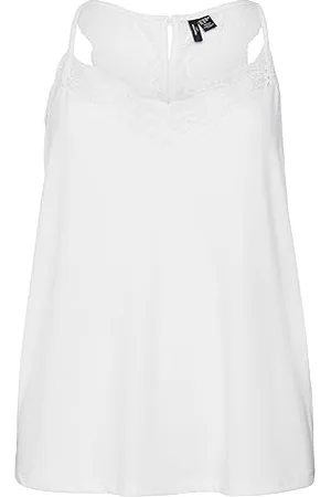 VERO MODA Damen Vmana S/L Lace Top Ga Curve T Shirt, , 42-44 EU