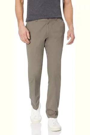 Amazon Herren Knitterfreie Flatfront-Chinohose in schmaler Passform, , 36W / 32L