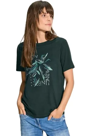 CECIL Damen B321768 T-Shirt mit Frontprint, , Small