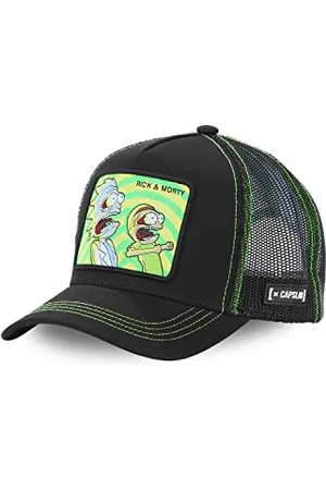 Capslab Cap Herren Rick and Morty, Tracker Kappe Herren, Portal, Natürlich, Schwarz, Einheitsgröße