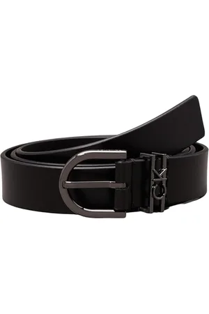 Calvin Klein Damen Gürtel Loop Round Buckle Belt aus Leder
