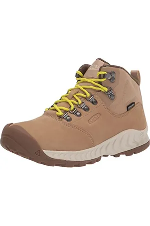 Keen Damen NXIS Explorer Mid Waterproof Wanderstiefel, Safari/Birch, 35 EU