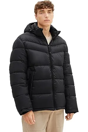 TOM TAILOR Herren 1039965 Puffer-Jacke mit Kapuze, 10668-sky Captain Blue, M