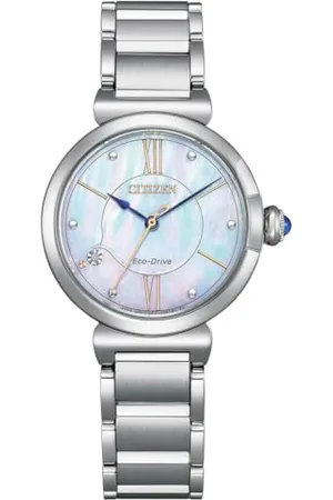 Citizen Damen Analog Quarz Uhr mit Edelstahl Armband EM1070-83D