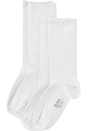 Dim Socken Aus Modal-Baumwolle Damen x2, White, 35-38
