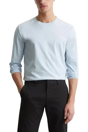 Marc O’ Polo Marc OߴPolo Herren Langarmshirt aus Bio-Baumwolle Basic, Blau , XL