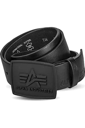 Alpha Industries Unisex All Black Belt Gürtel, Einheitsgröße