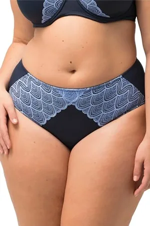 Ulla Popken Damen, große Größen, Midi-Brief, Two-Tone