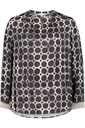 Cartoon Damen Casual-Bluse mit Rippbündchen ,36