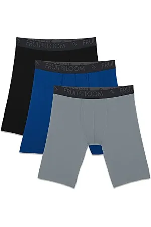 Fruit Of The Loom Herren Breathable Boxer Briefs, Moisture Wicking Underwear, Assorted Color Multipacks Unterwäsche, , Large (3er Pack)