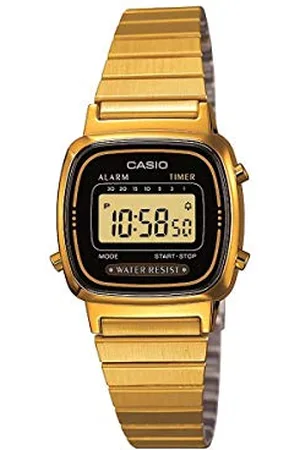 Casio DamenArmbanduhr Digital Quarz Edelstahl LA670WEGA-1EF