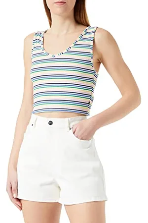 Tamaris Damen Denim Shorts ALMELO Weiß 40