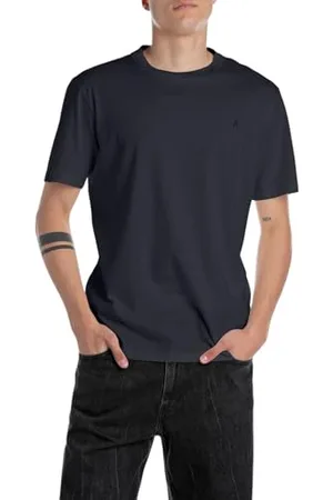 Replay Herren Basic T-Shirt Rundhals Kurzarm, , L