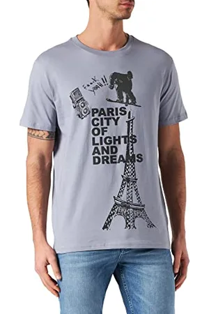 Desigual Mens TS_BEREL T-Shirt, Blue, S