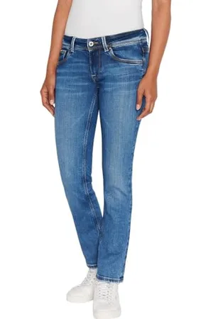 Pepe Jeans Damen Slim Jeans Lw, Blau (Denim-XW6), 26W / 34L