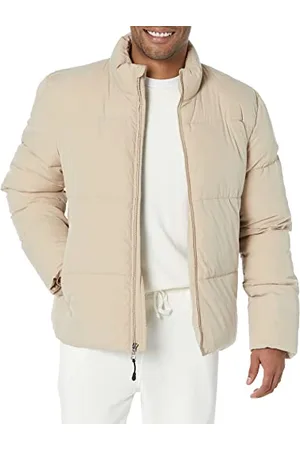 Amazon Herren Schwerer Steppmantel Mit Stehkragen (In Übergrößen Erhältlich), , XL