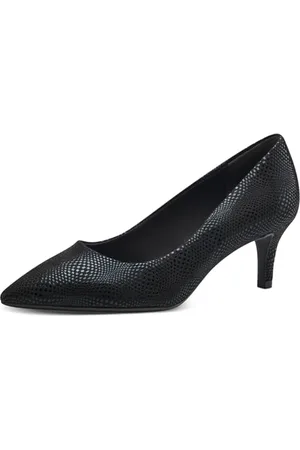 Tamaris Damen Pumps Textil Vegan Stilettoabsatz; BLACK STRUCTURE/schwarz; 37 EU