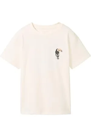 TOM TAILOR Jungen Kinder T-Shirt mit Print, Wool White, 92/98