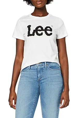 Lee Damen Logo Tee T-Shirt, , Large