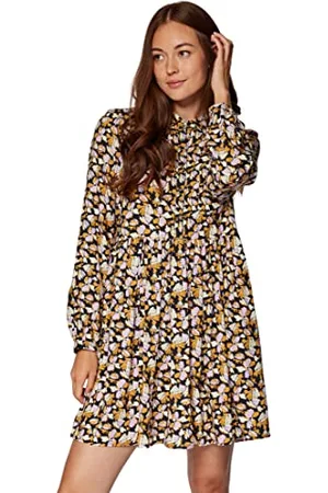 Mavi Damen Printed Dress Kleid, , Mittel