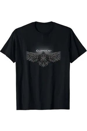 Eluveitie Black Raven T-Shirt, Herren & Damen, Unisex, Klassisch, , S (Small, EU), Kurzarm, T-Shirt, 1981507031