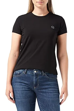 Armani Exchange Damen CORE T-Shirt, Black, M