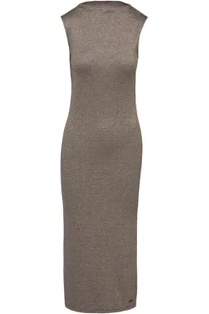 QS by s.Oliver Damen 2156830 Maxi Kleid mit Glitzereffekt, , X-Small