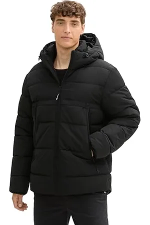 TOM TAILOR Herren Puffer Winterjacke mit Abnehmbarer Kapuze, , XXL