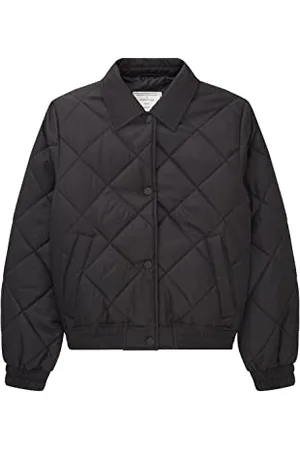 TOM TAILOR Mädchen Kinder Steppjacke mit Kent-Kragen 1035710, Schwarz, 128