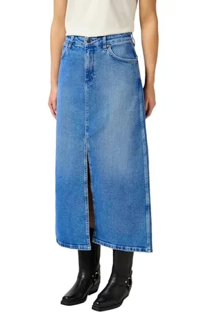 Wrangler Damen Denim Maxi Skirt, , XL EU