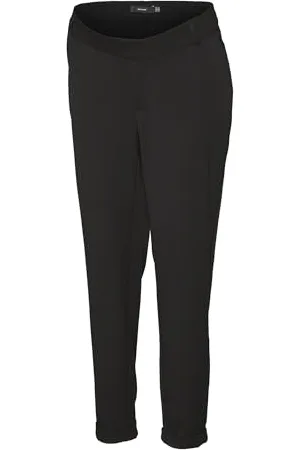 Mama;licious MAMA.LICIOUS Damen VMMMAYA Loose SOLID Pant NOOS Hose, Black, XS
