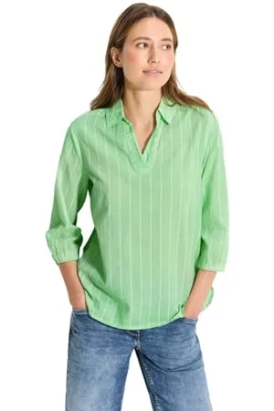 CECIL Damen B344759 Gestreifte Bluse, , Medium