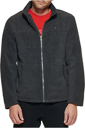 Tommy Hilfiger Herren Lightweight Polar Fleece Jacket Fleecejacke, Dunkelgrau, S