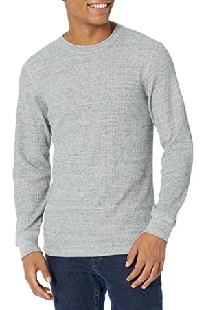 Amazon Herren Langärmeliges Waffel-Shirt, Schmale Passform, , M
